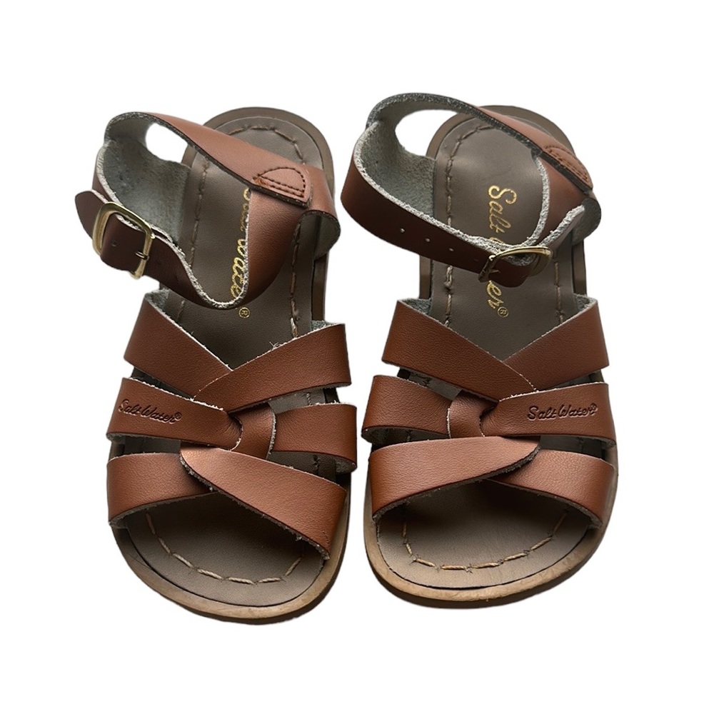 Saltwater sandals kids size 10